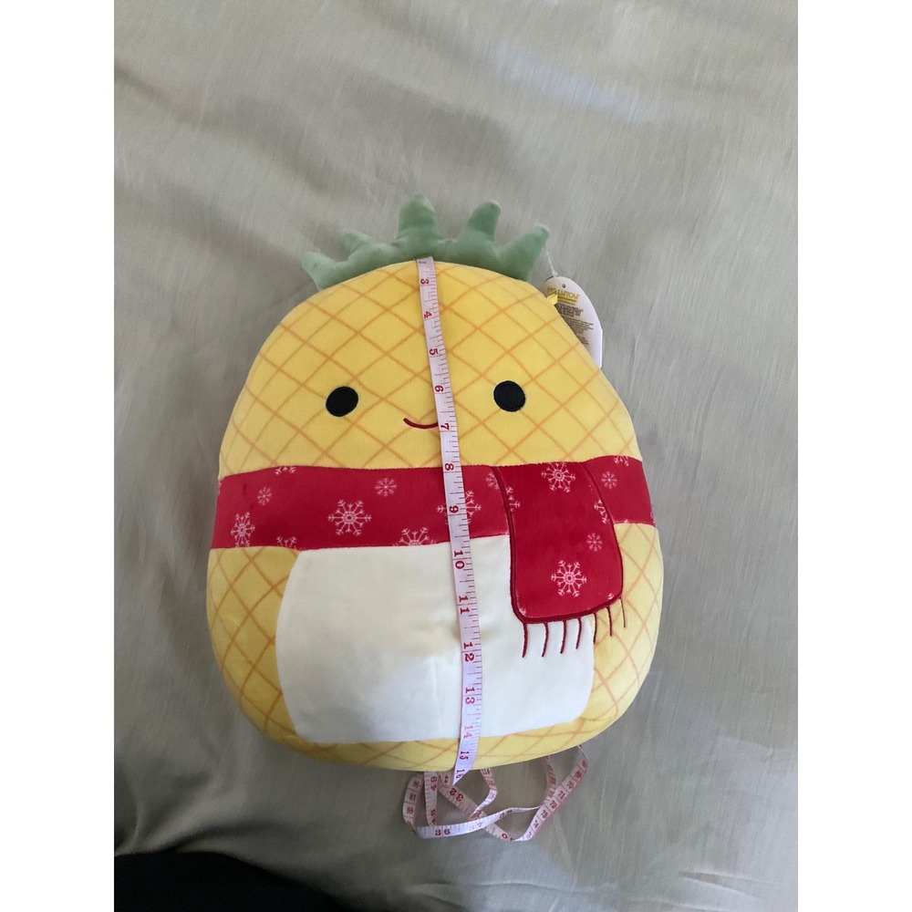 Squishmallow Maui Pineapple 12" Holiday Christmas Scarf NWT Kellytoy‎ - Picture 6 of 6